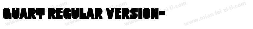 Quart Regular Version字体转换